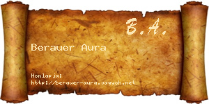 Berauer Aura névjegykártya